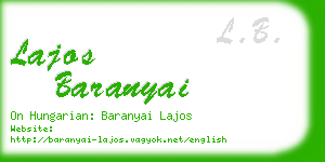 lajos baranyai business card